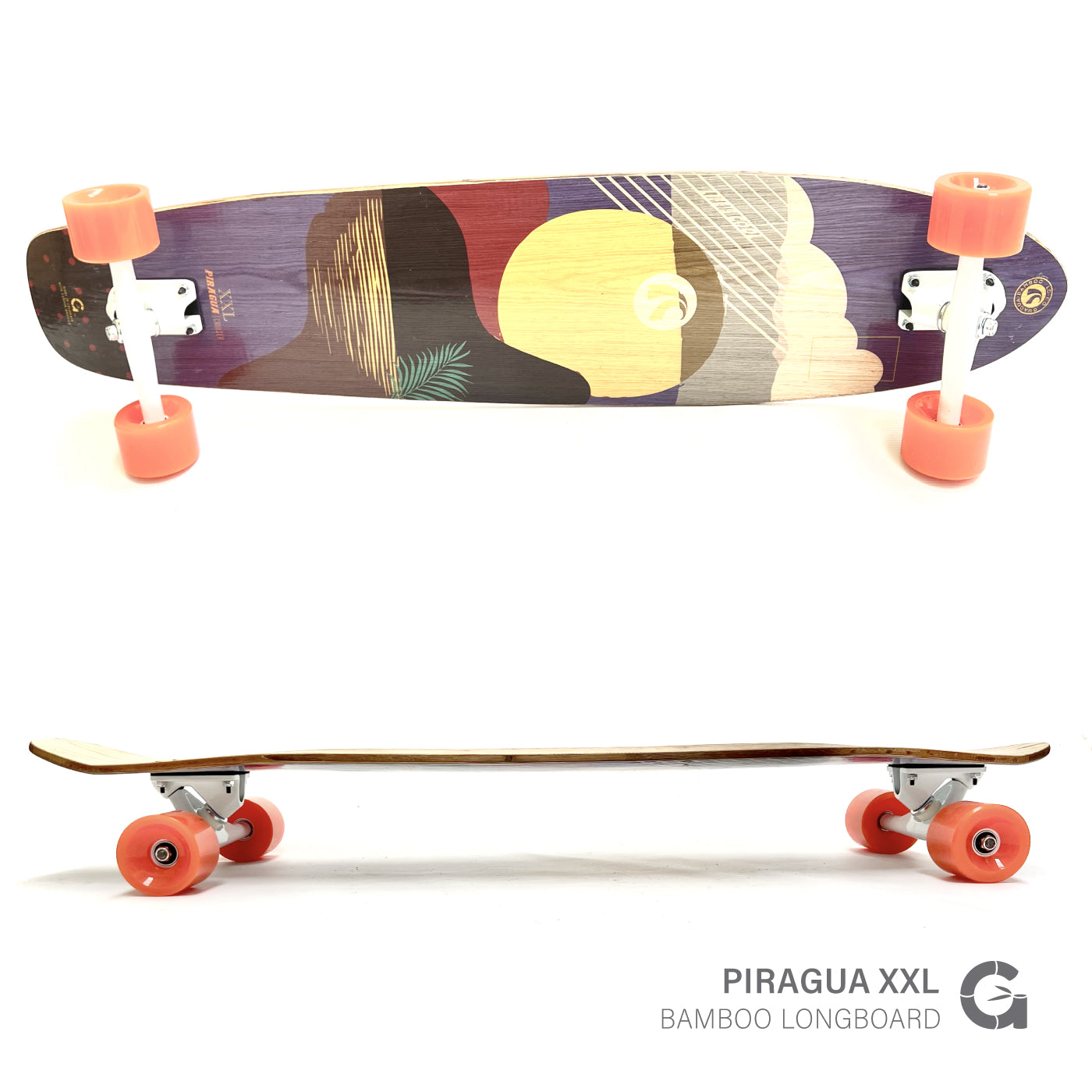 Piragua XXL “Arrecife” Bamboo Longboard (39”) — Smooth Cruiser & Carver | Limited Batch