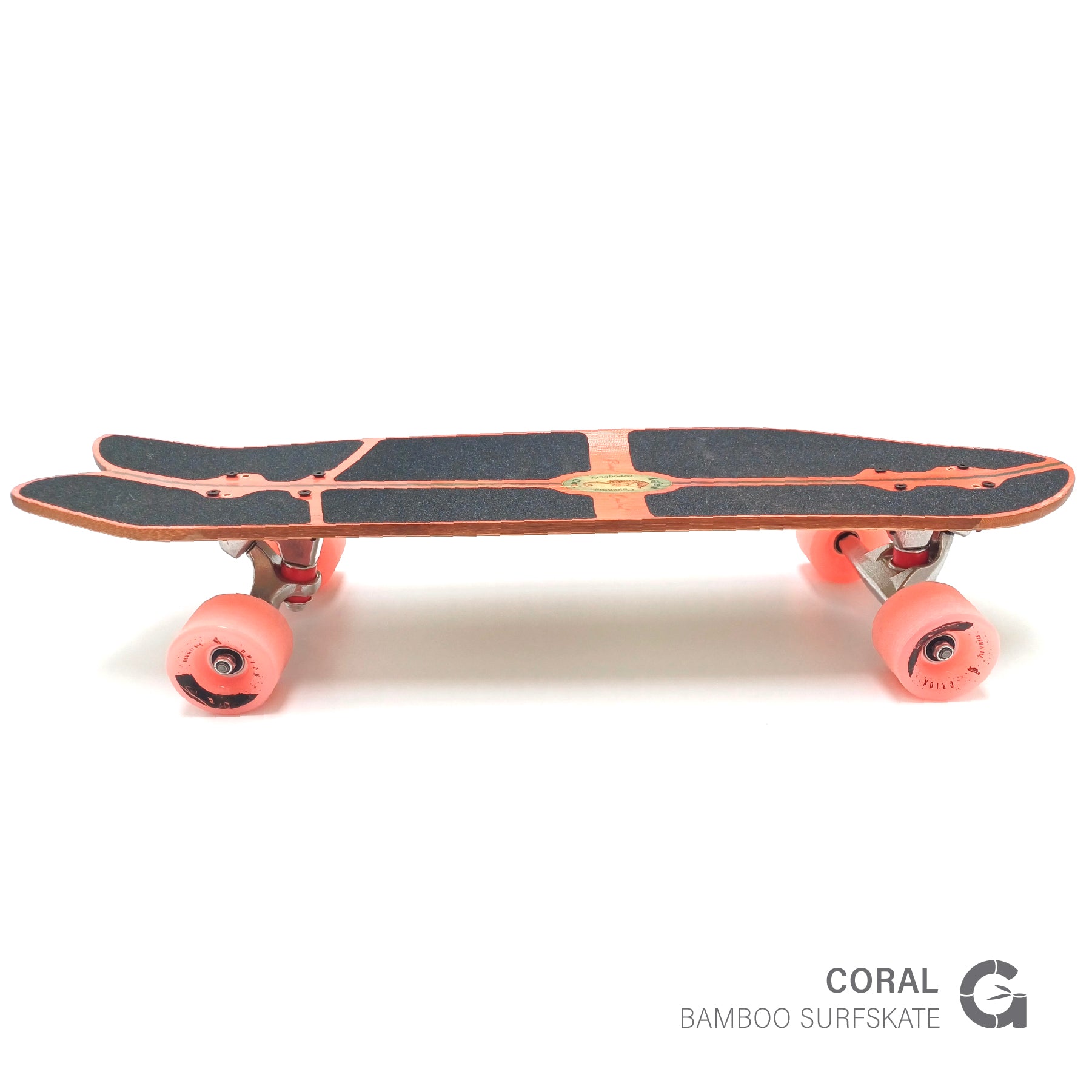 Coral Bamboo Surfskate (32”) — Surf-Style Cruiser | Limited Batch