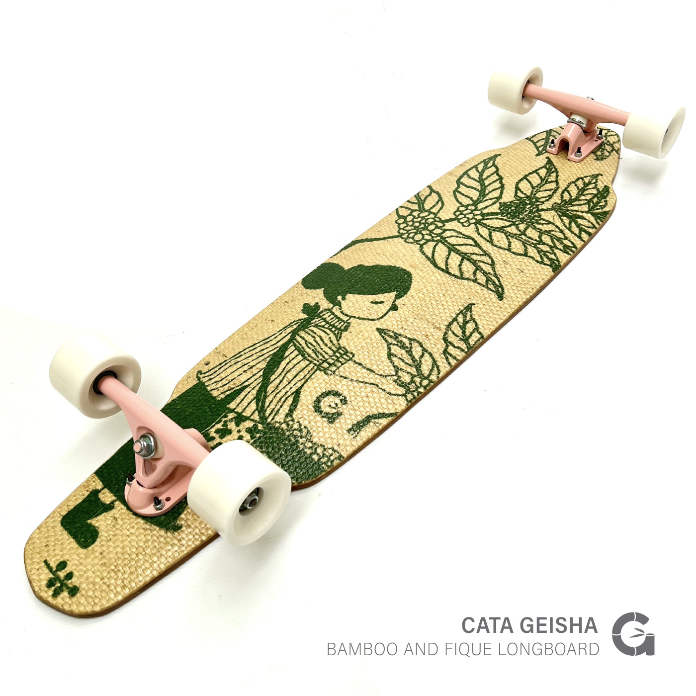 Cata Geisha “Export” Bamboo Longboard (38.5”) — Coffee Sack Edition | Limited Collaboration