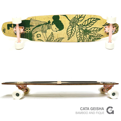 Cata Geisha “Export” Bamboo Longboard (38.5”) — Coffee Sack Edition | Limited Collaboration