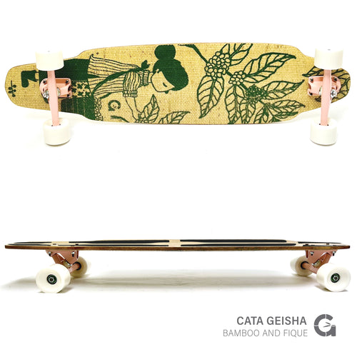 Cata Geisha “Export” Bamboo Longboard (38.5”) — Coffee Sack Edition | Limited Collaboration