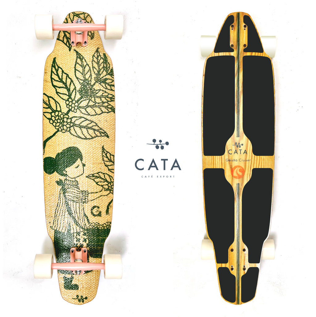 Cata Geisha “Export” Bamboo Longboard (38.5”) — Coffee Sack Edition | Limited Collaboration