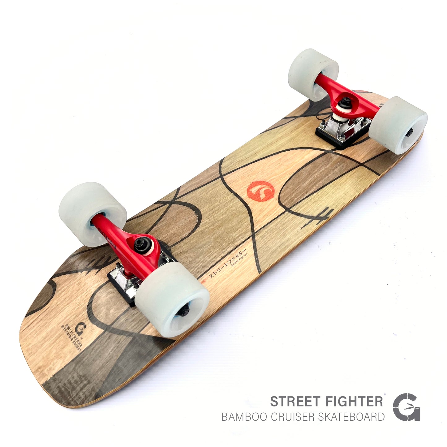 Street Fighter “Wasabi” Bamboo Cruiser Skateboard (31”) — Street Style & Smooth Ride | Limited Batch