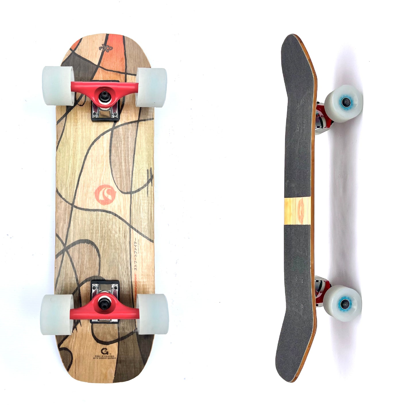 Street Fighter “Wasabi” Bamboo Cruiser Skateboard (31”) — Street Style & Smooth Ride | Limited Batch