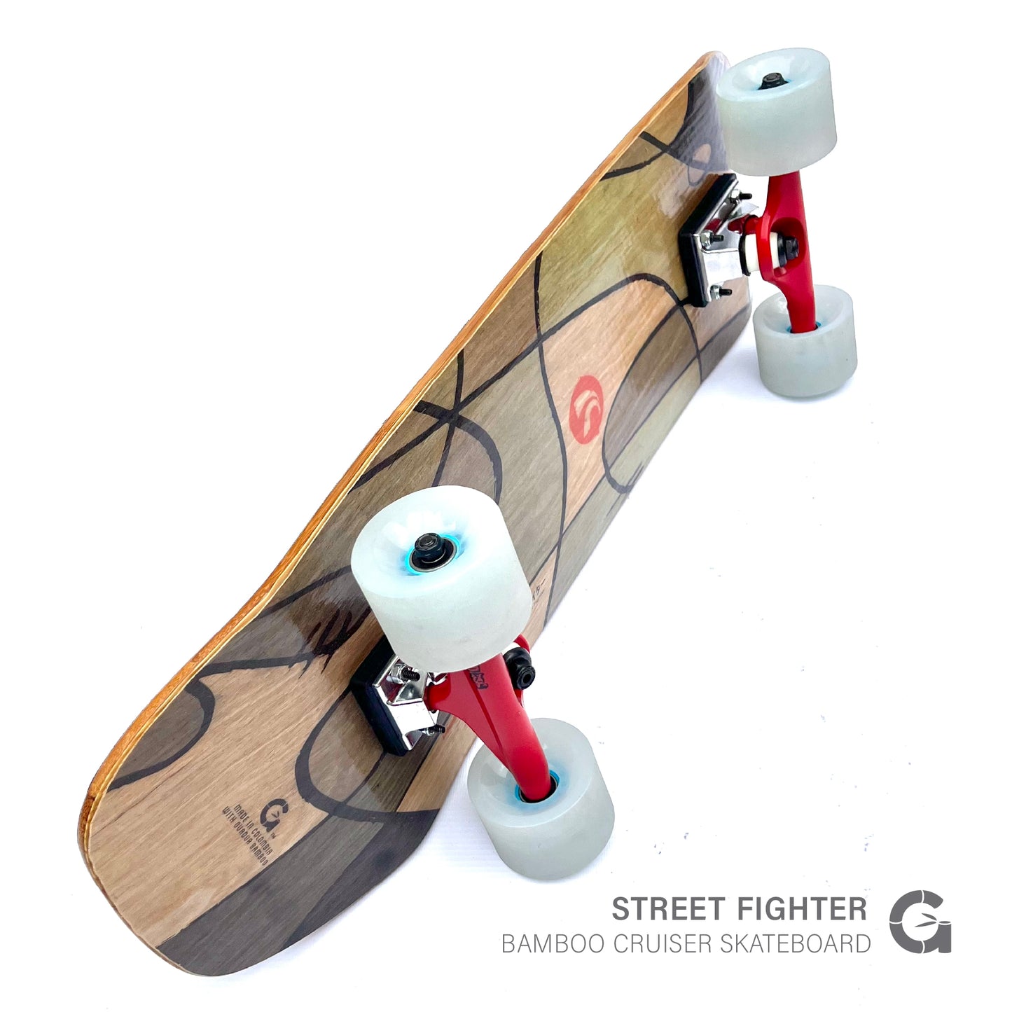 Street Fighter “Wasabi” Bamboo Cruiser Skateboard (31”) — Street Style & Smooth Ride | Limited Batch