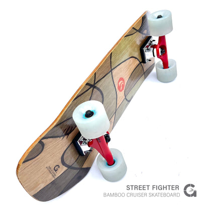 Street Fighter “Wasabi” Bamboo Cruiser Skateboard (31”) — Street Style & Smooth Ride | Limited Batch