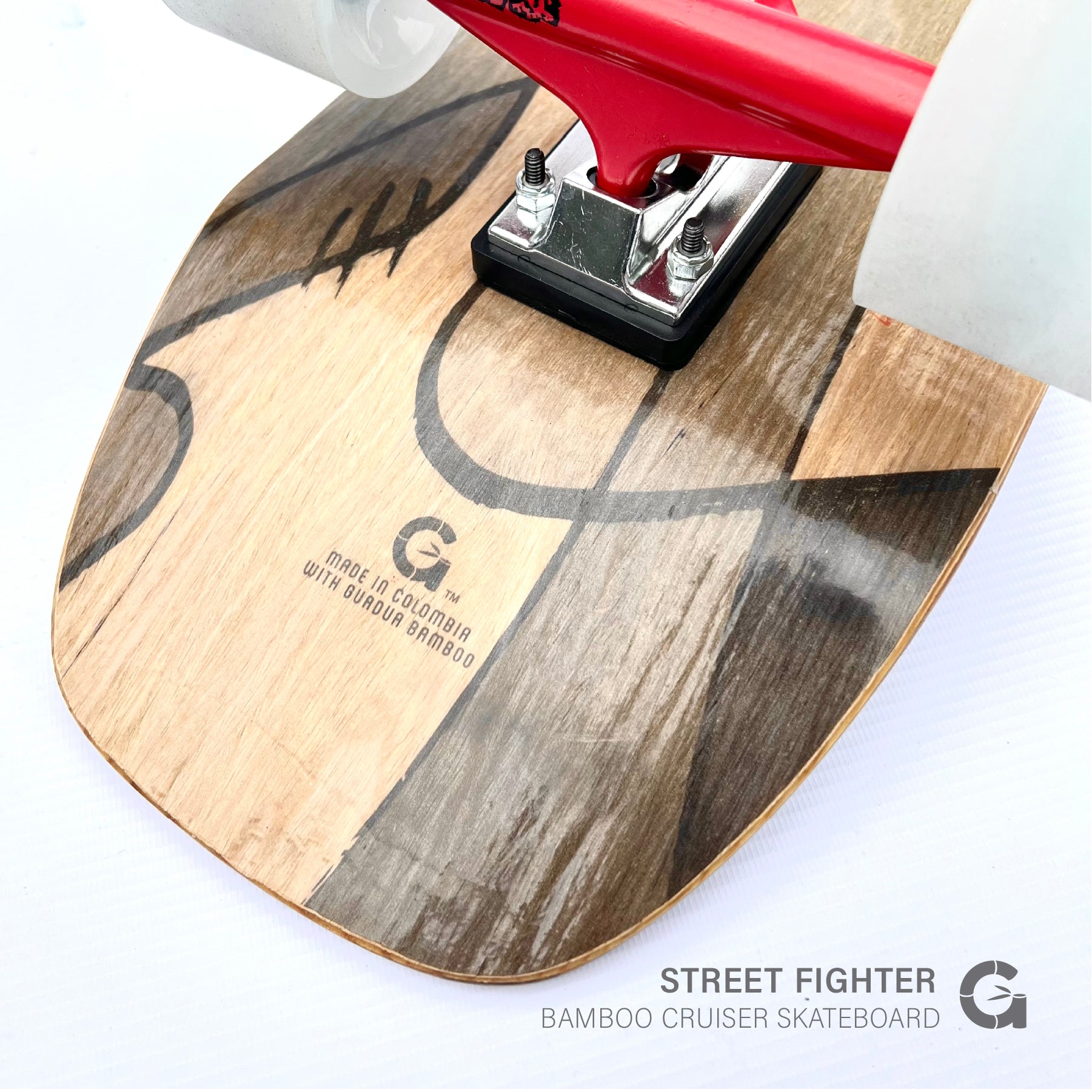 Street Fighter “Wasabi” Bamboo Cruiser Skateboard (31”) — Street Style & Smooth Ride | Limited Batch